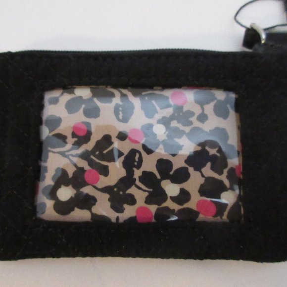 Vera Bradley Iconic Classic Black Zip ID & Lanyard NWT - Picture 3 of 7